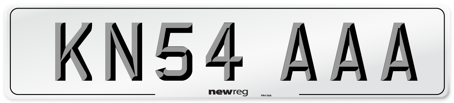 KN54 AAA Number Plate from New Reg